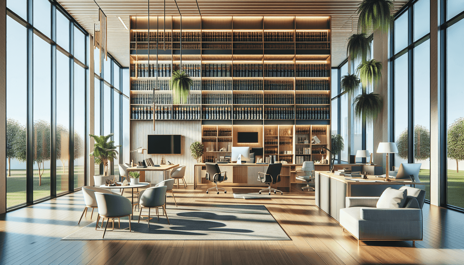 Intérieur moderne du bureau d'avocats